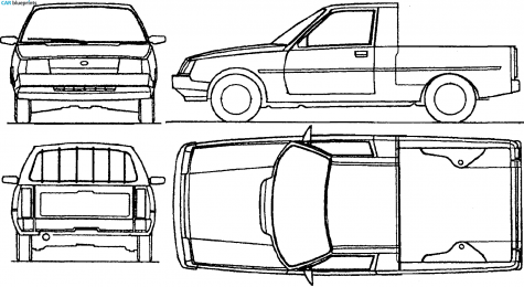 1998 ZAZ 110550 Pick-up blueprint