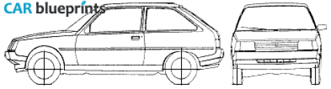 1988 ZAZ Tavria 1102 Hatchback blueprint