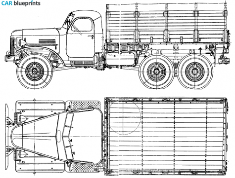 1958 ZIL 157 Truck blueprint