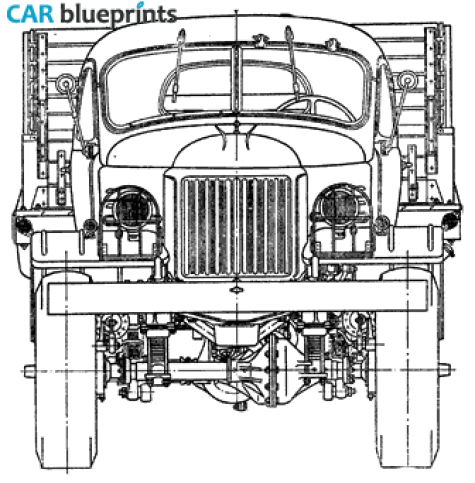 1958 ZIL 157 Truck blueprint