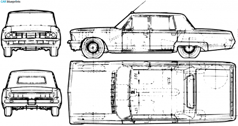 1971 ZIL 117 Sedan blueprint