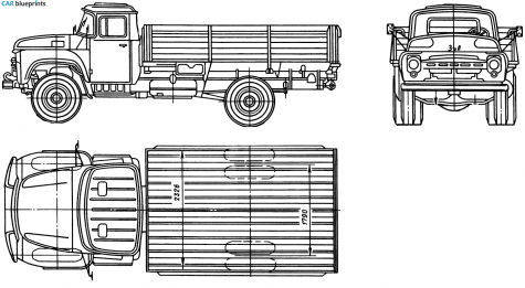 1962 ZIL 130-80 Truck blueprint