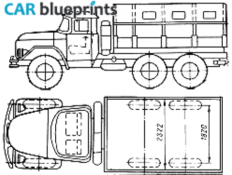 1966 ZIL 131 Truck blueprint