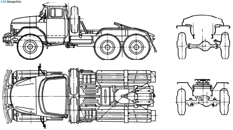 1966 ZIL 131B Truck blueprint