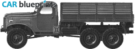 1958 ZIL 157 6x6 Truck blueprint