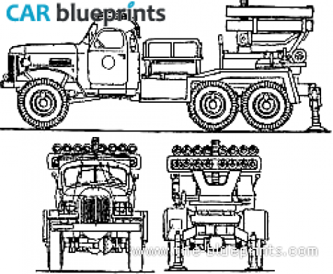 1958 ZIL 157 BM 14-16 Katusha Truck blueprint