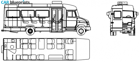 2006 ZIL 3250AO-12 Higher Comfort Bus blueprint