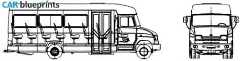 2006 ZIL 3250AO Passenger Truck blueprint