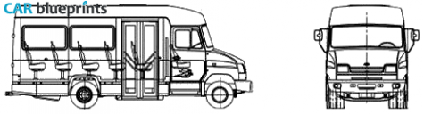 2006 ZIL 3250VO Passenger Bus blueprint