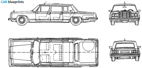 1995 ZIL 4104 Sedan blueprint