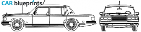 2005 ZIL 41041 Sedan blueprint