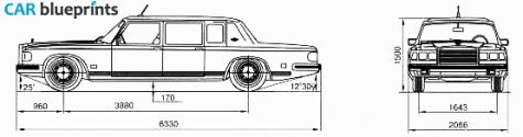 1983 ZIL 41045 Limousine blueprint