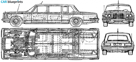 2002 ZIL 41047 Sedan blueprint