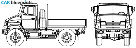 2006 ZIL 432720E Drop Sided Truck blueprint