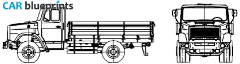 2006 ZIL 432930 Side Board Truck blueprint