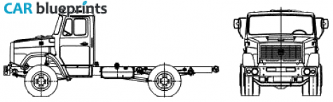 2006 ZIL 432932 Chassis Truck blueprint