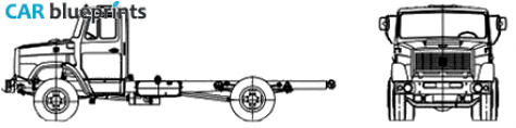 2006 ZIL 433112 Chassis Truck blueprint