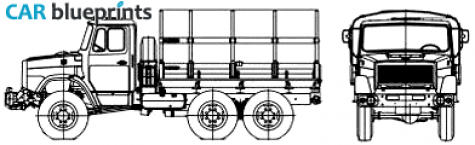 2006 ZIL 433440 Side Boards and Pull Winch Truck blueprint