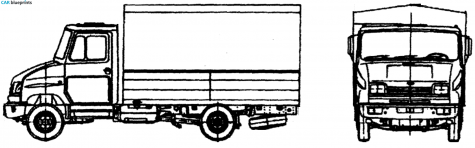 1996 ZIL 5301 Truck blueprint