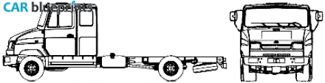 2008 ZIL 5301E2 Chassis Truck blueprint