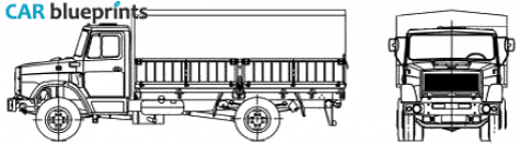 2006 ZIL 534340 Side Board Truck blueprint