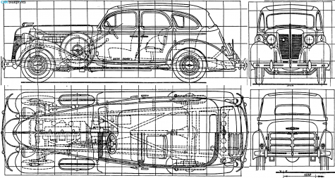 1941 ZIS 101-A Limousine blueprint
