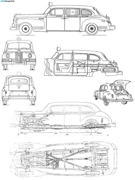 1948 ZIS 110A Ambulance Wagon blueprint