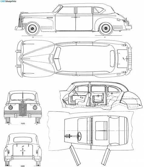 1950 ZIS 110V Convertible Limousine blueprint