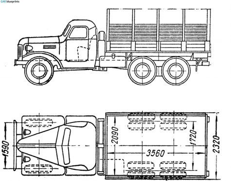 1948 ZIS 151 Truck blueprint