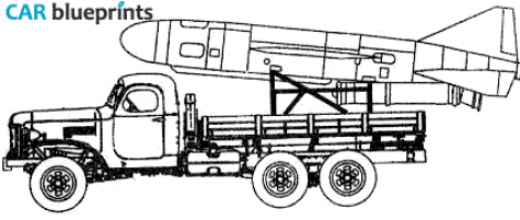 1948 ZIS 151 Transport Vehicle with P-15 as Missile Truck blueprint