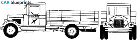 1933 ZIS 5 Truck blueprint