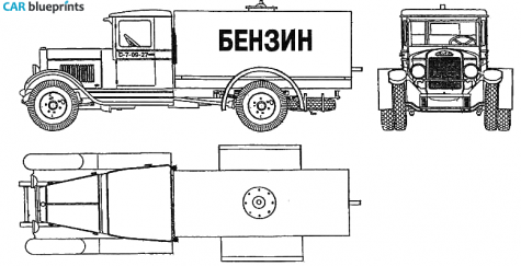 1933 ZIS 5BZ Fuel Truck blueprint