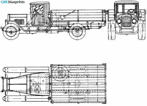 1933 ZIS 5B Truck blueprint