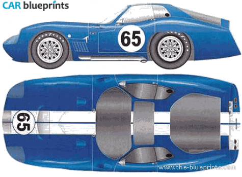 1965 AC Cobra 427 Type 65 Super Coupe blueprint