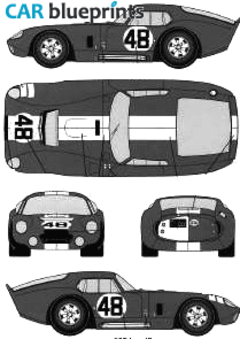 1965 AC Cobra Daytona Coupe blueprint