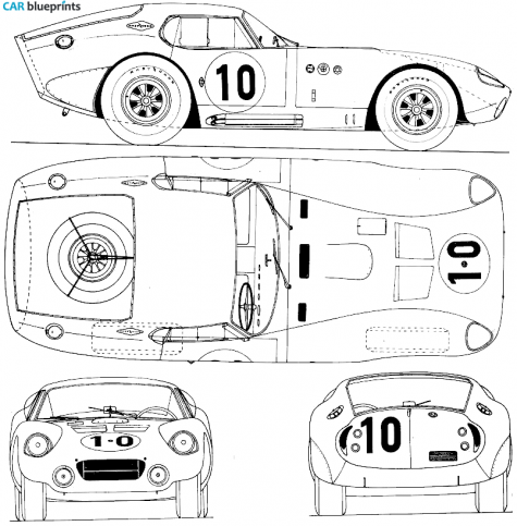 1963 AC Cobra Daytona Coupe blueprint