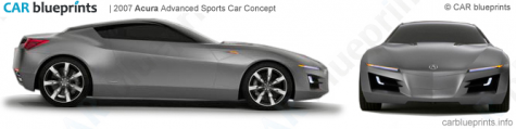 2006 Acura Advanced Sports Car Concept Coupe blueprint