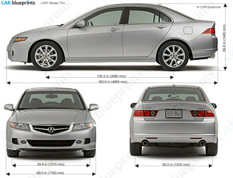 2007 Acura TSX Sedan blueprint