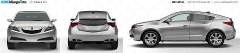 2010 Acura ZDX SUV blueprint