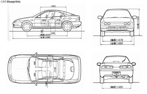 1994 Acura Integra Coupe blueprint