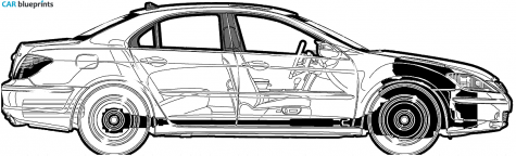 2005 Acura RL Sedan blueprint