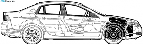 2004 Acura TL Sedan blueprint