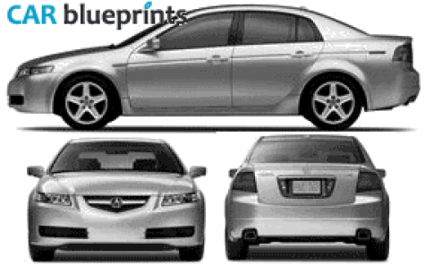 2005 Acura TL Sedan blueprint