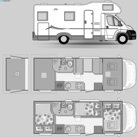 Adria RV Coral Sport A-660 DP Bus blueprint