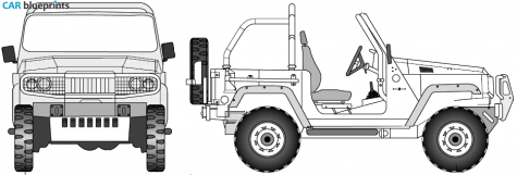 2009 Agrale Marrua AM50 Soft Top SUV blueprint