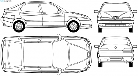 1994 Alfa Romeo 146 Hatchback blueprint