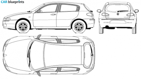 2000 Alfa Romeo 147 5-door Hatchback blueprint