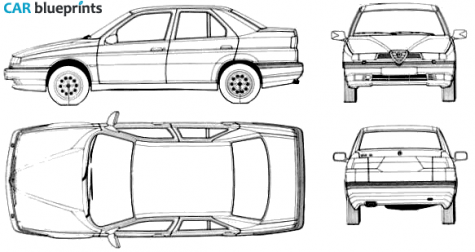 1993 Alfa Romeo 155 Sedan blueprint