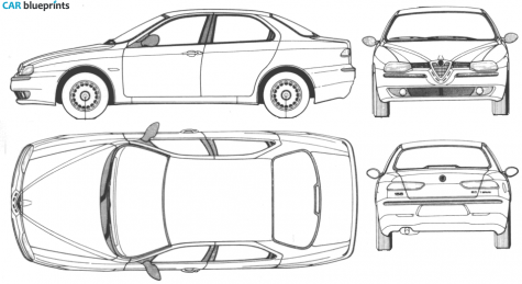 1997 Alfa Romeo 156 (Series 1) Sedan blueprint