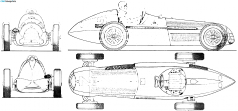 1951 Alfa Romeo 159 Cabriolet blueprint